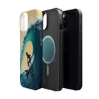Surfer Riding a Wave iPhone Case — Magnetic Impact-Resistant - Magnolia Wild SC