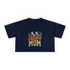 Figure Skating Mom Cheetah Print Women's Crop Tee - Magnolia Wild SC
