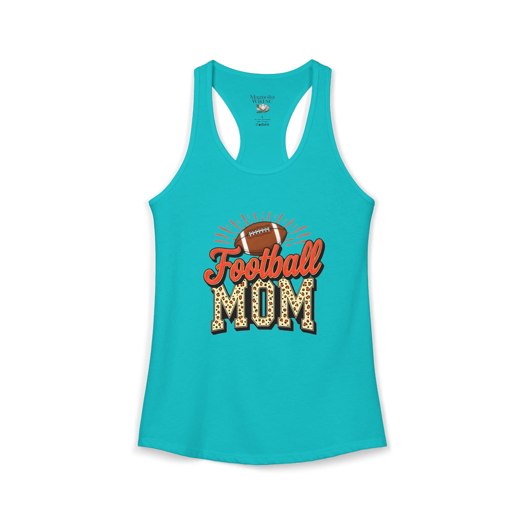 Football Mom Racerback Tank – Personalized Name & Number Option | Lightweight Women’s Football Tank Top - Magnolia Wild SC