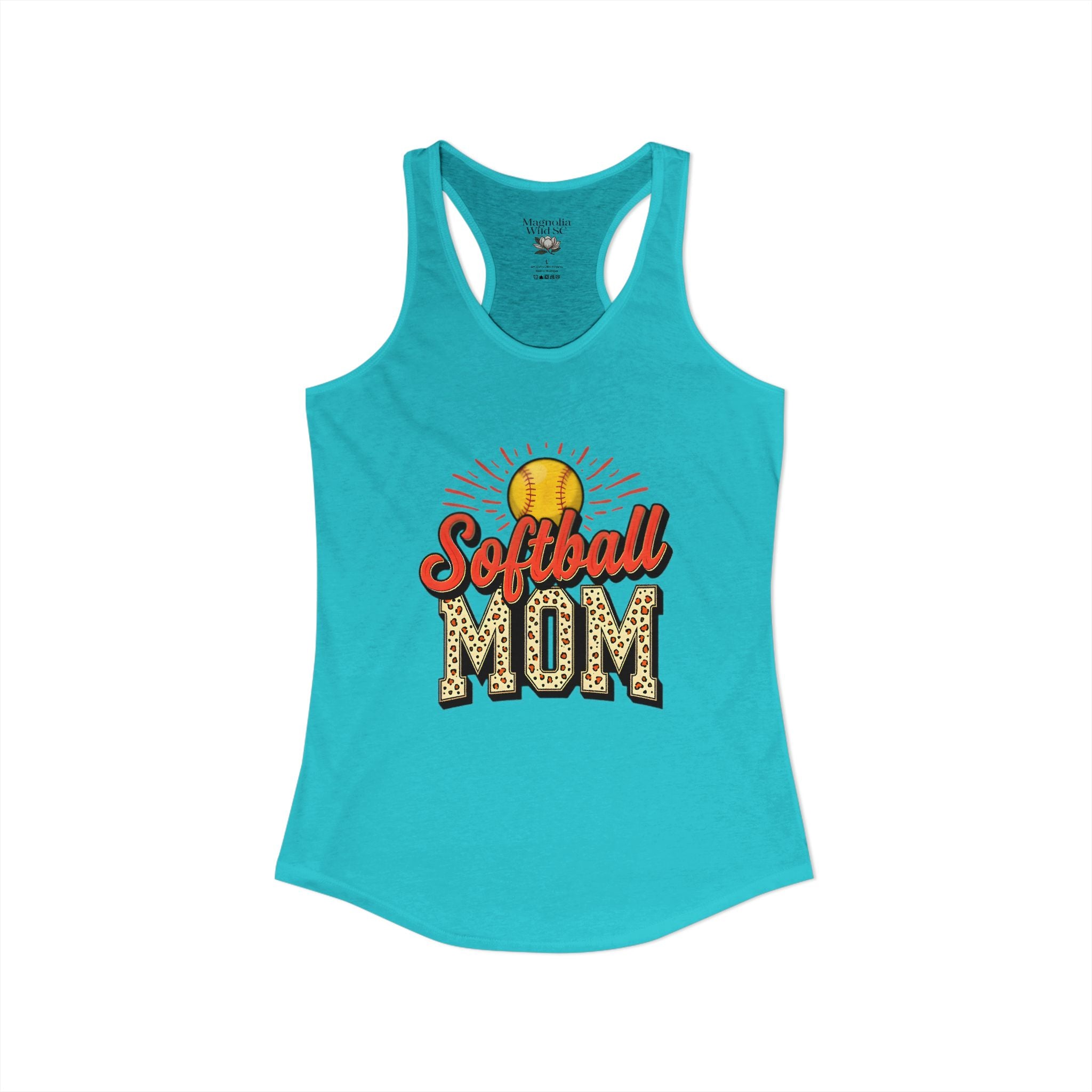 Softball Mom Racerback Tank – Personalized Name & Number Option - Magnolia Wild SC