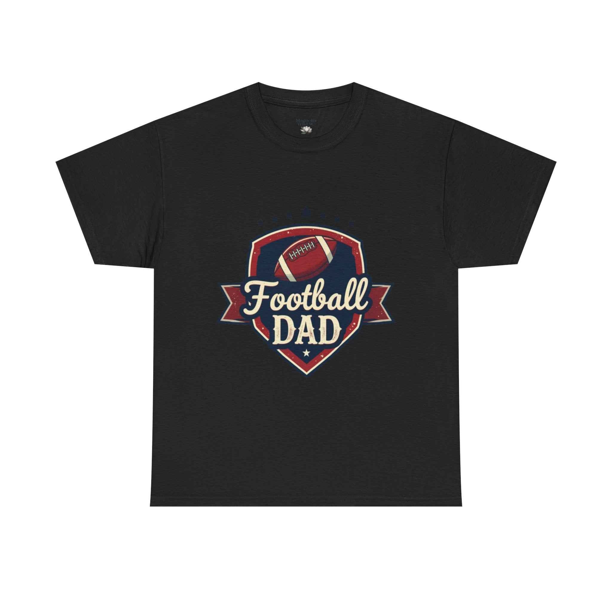 Retro Badge Style: The Vintage Football Dad Shield Tee