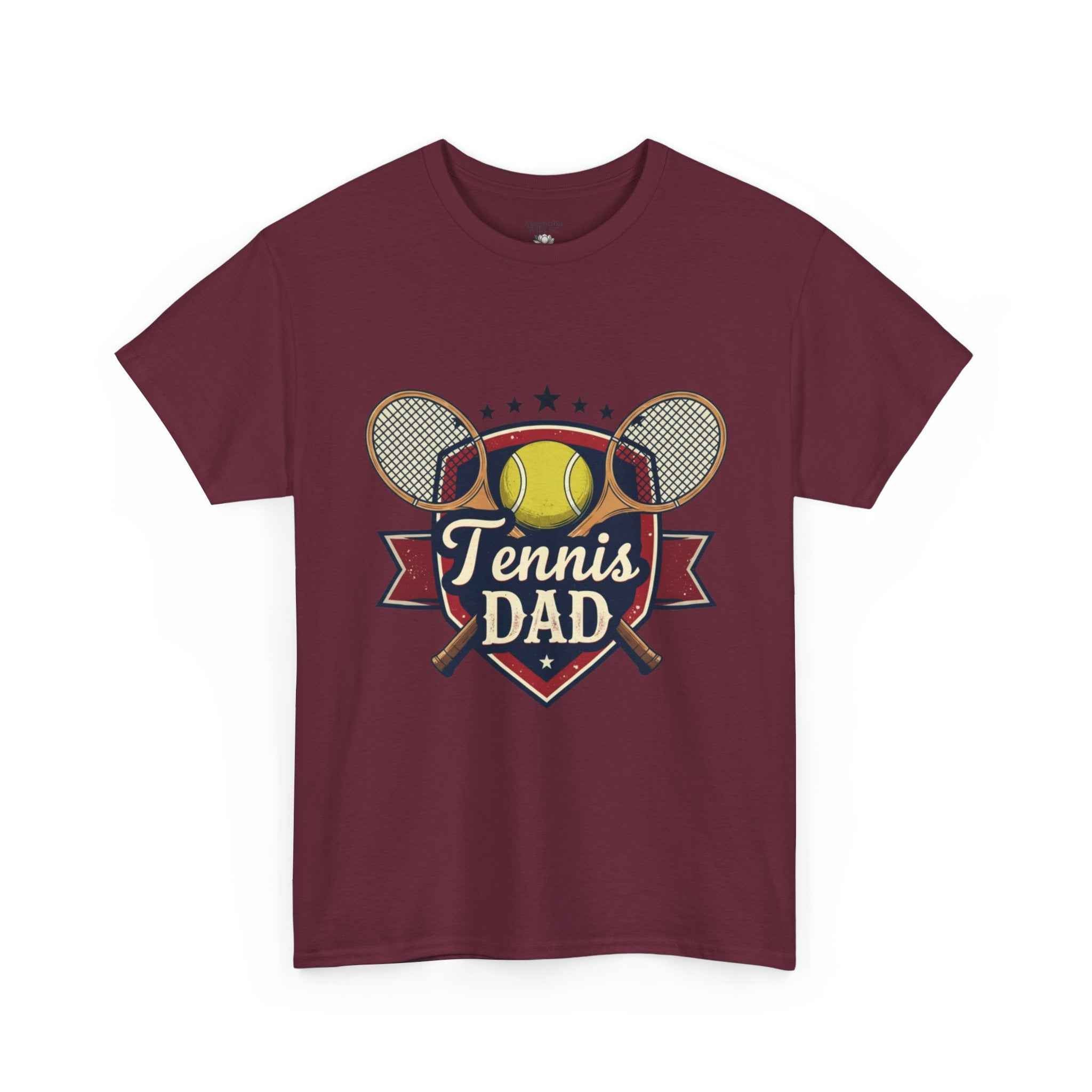 Retro Badge Style: The Vintage Tennis Dad Shield Tee