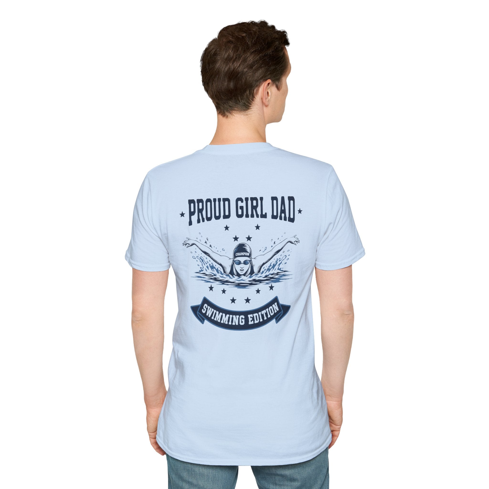 Proud Girl Dad Swim T-Shirt - Perfect Gift for Swim Dads - Magnolia Wild SC