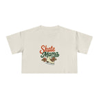 Figure Skating Mama Crop Tee | Retro Figure Skating Graphic, Mom Sports Top - Magnolia Wild SC