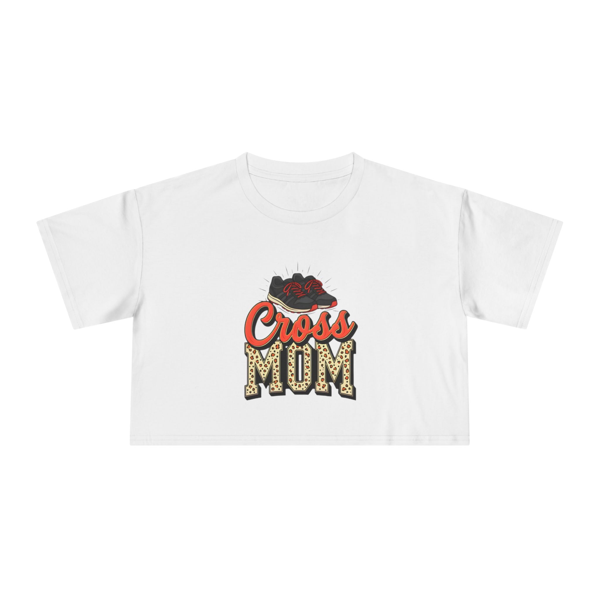 Cross Country Mom Cheetah Print Women's Crop Tee - Magnolia Wild SC