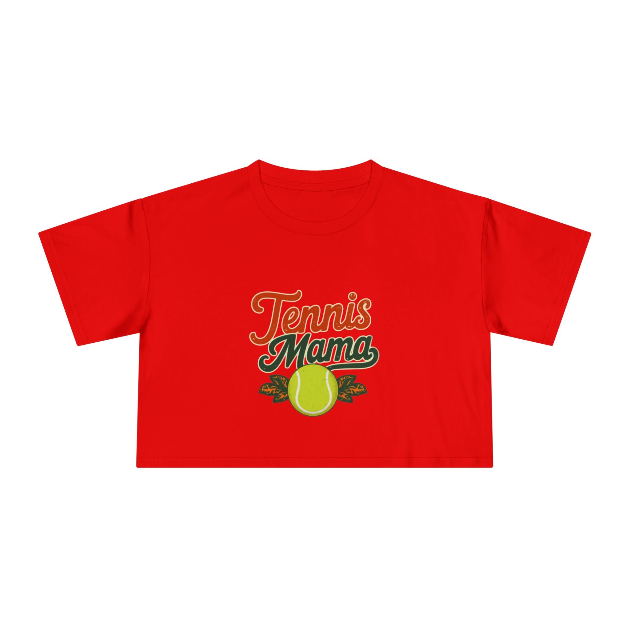 Tennis Mama Crop Tee | Retro Tennis Graphic, Mom Sports Top - Magnolia Wild SC