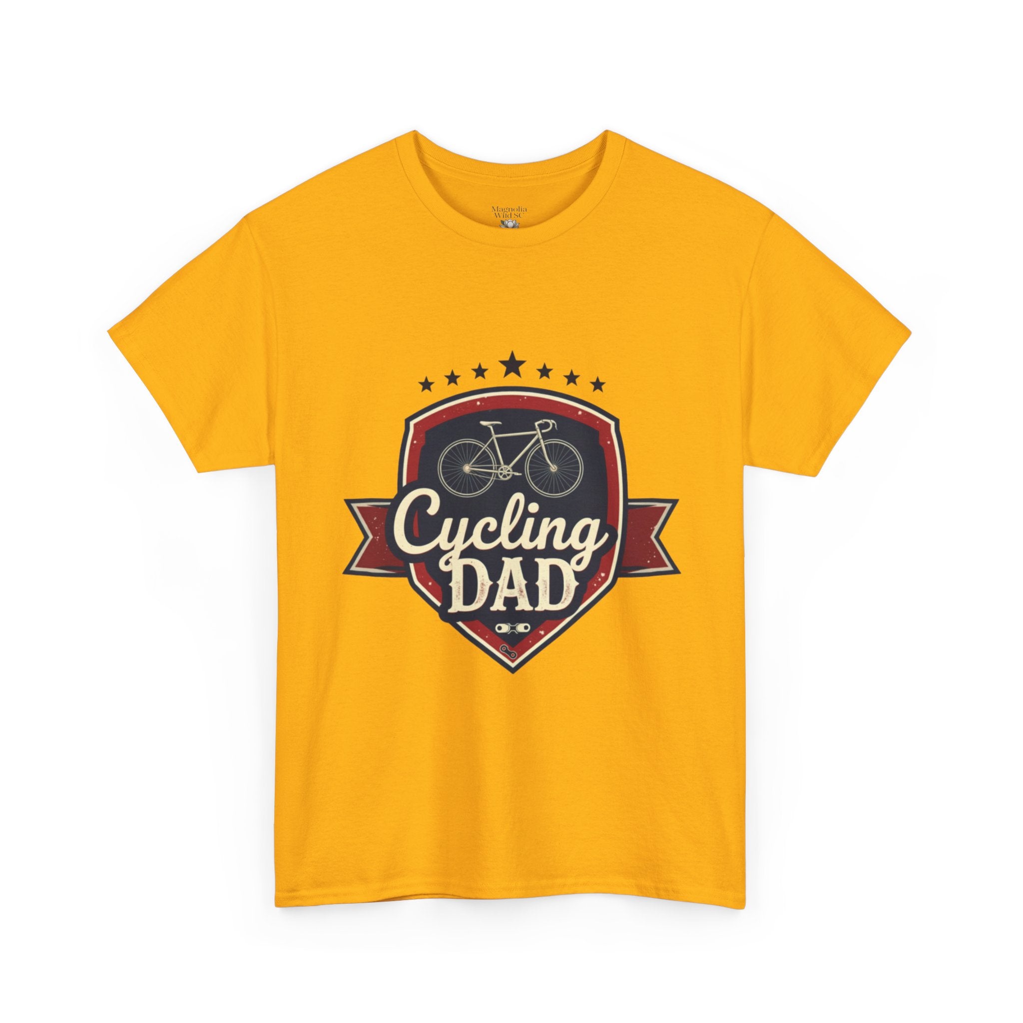 Retro Badge Style: The Vintage Cycling Dad Shield Tee - Magnolia Wild SC
