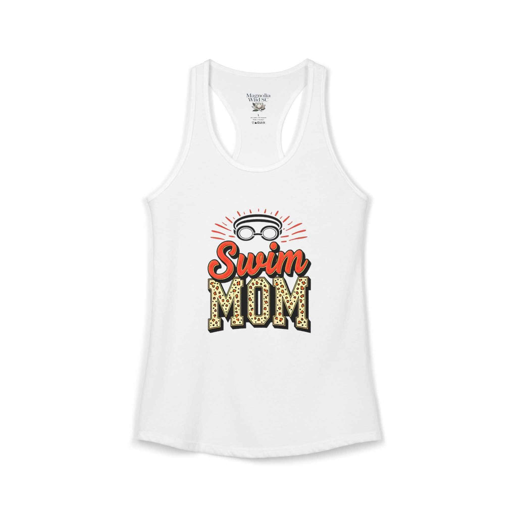 Swim Mom Racerback Tank – Personalized Name & Number Option