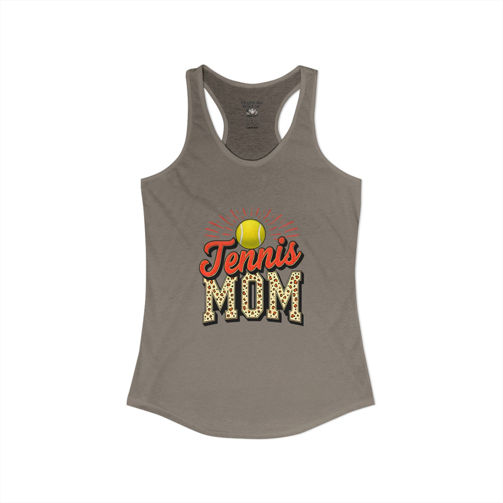 Mom Tennis Mom Racerback Tank – Personalized Name & Number Option | Lightweight Women’s Tennis Tank Top - Magnolia Wild SC