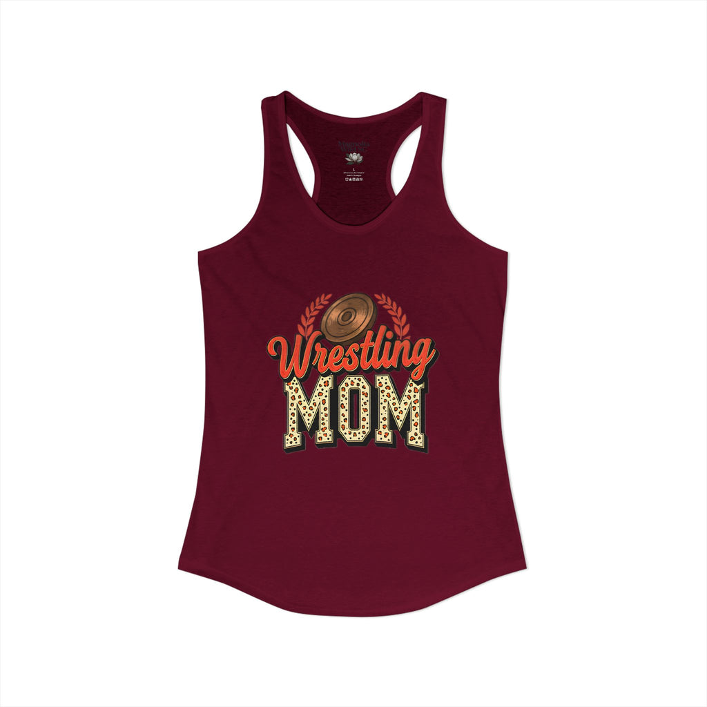 Wrestling Mom Racerback Tank – Personalized Name & Number Option | Lightweight Women’s Wrestling Tank Top - Magnolia Wild SC