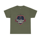 Retro Badge Style: The Vintage Wrestling Dad Shield Tee