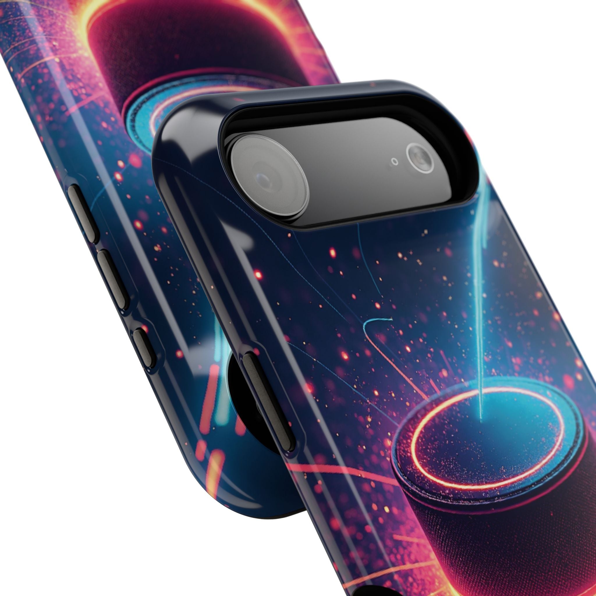 Neon Laser Hockey Puck Impact-Resistant Phone Case - Magnolia Wild SC