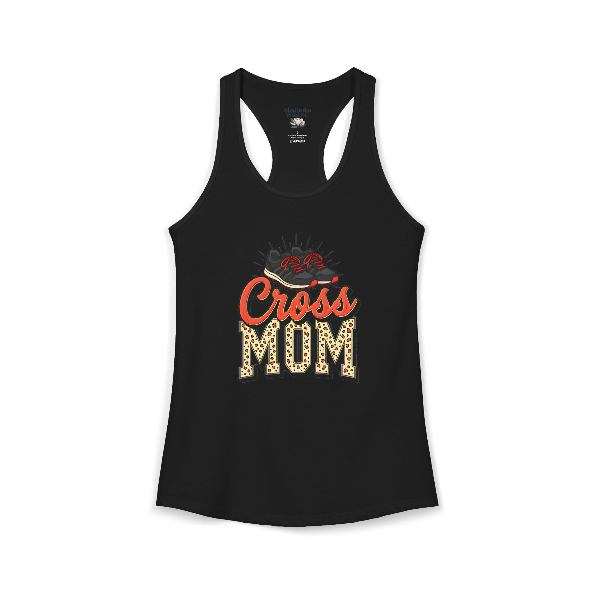 Mom Cross Country Mom Racerback Tank – Personalized Name & Number Option - Magnolia Wild SC