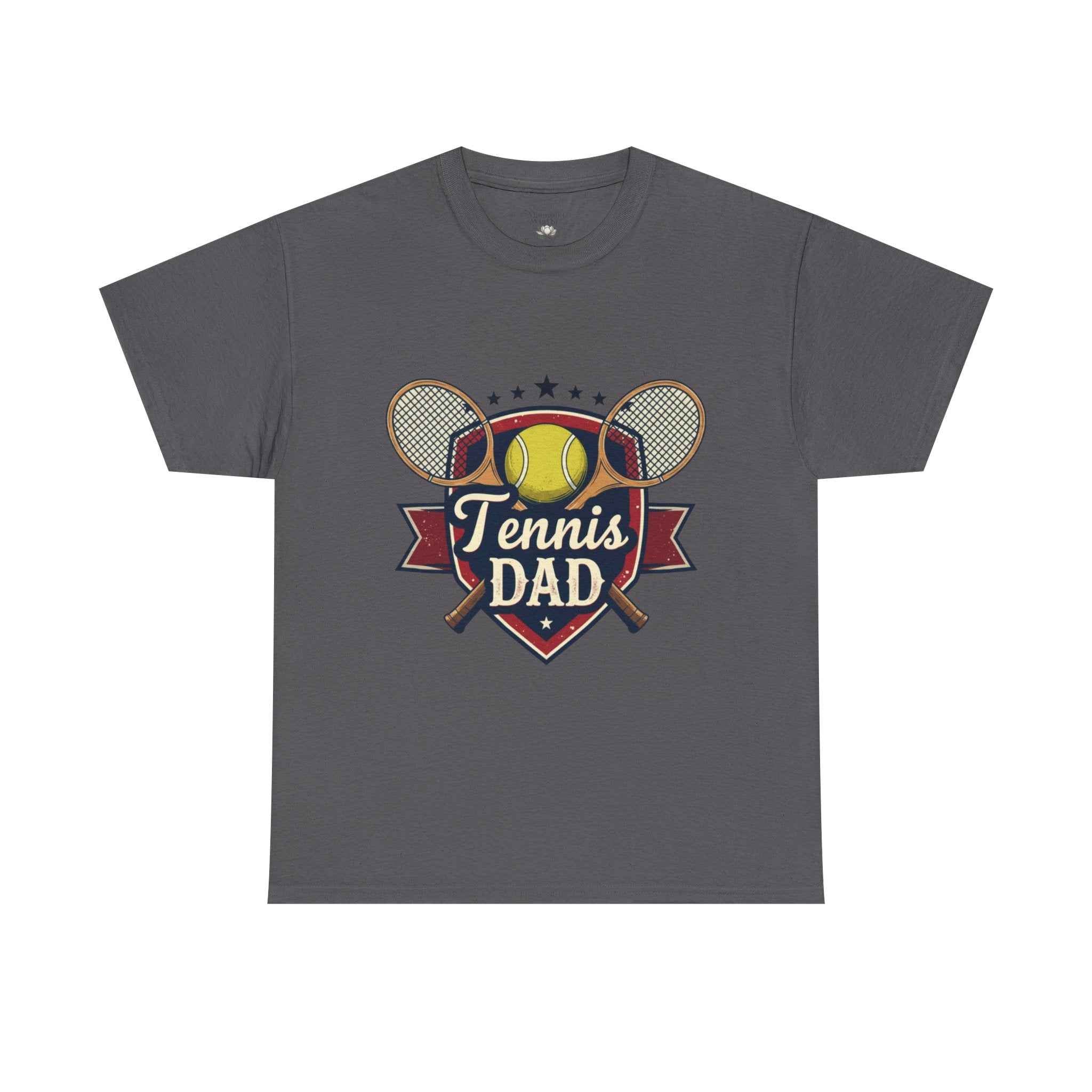 Retro Badge Style: The Vintage Tennis Dad Shield Tee