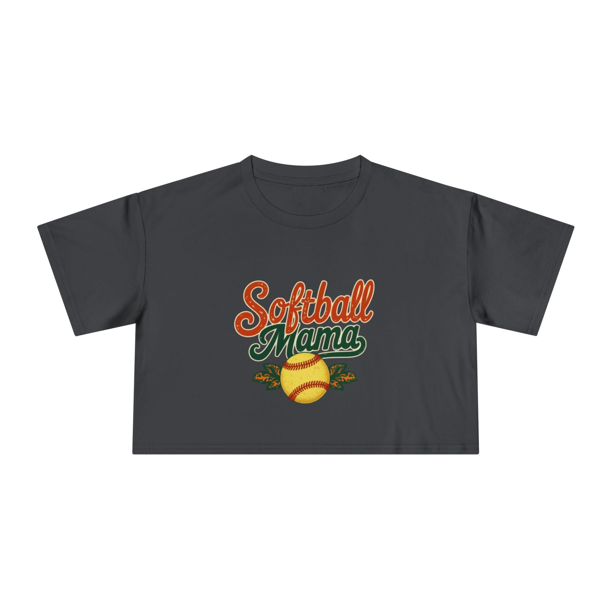 Softball Mama Crop Tee | Retro Softball Graphic, Mom Sports Top - Magnolia Wild SC