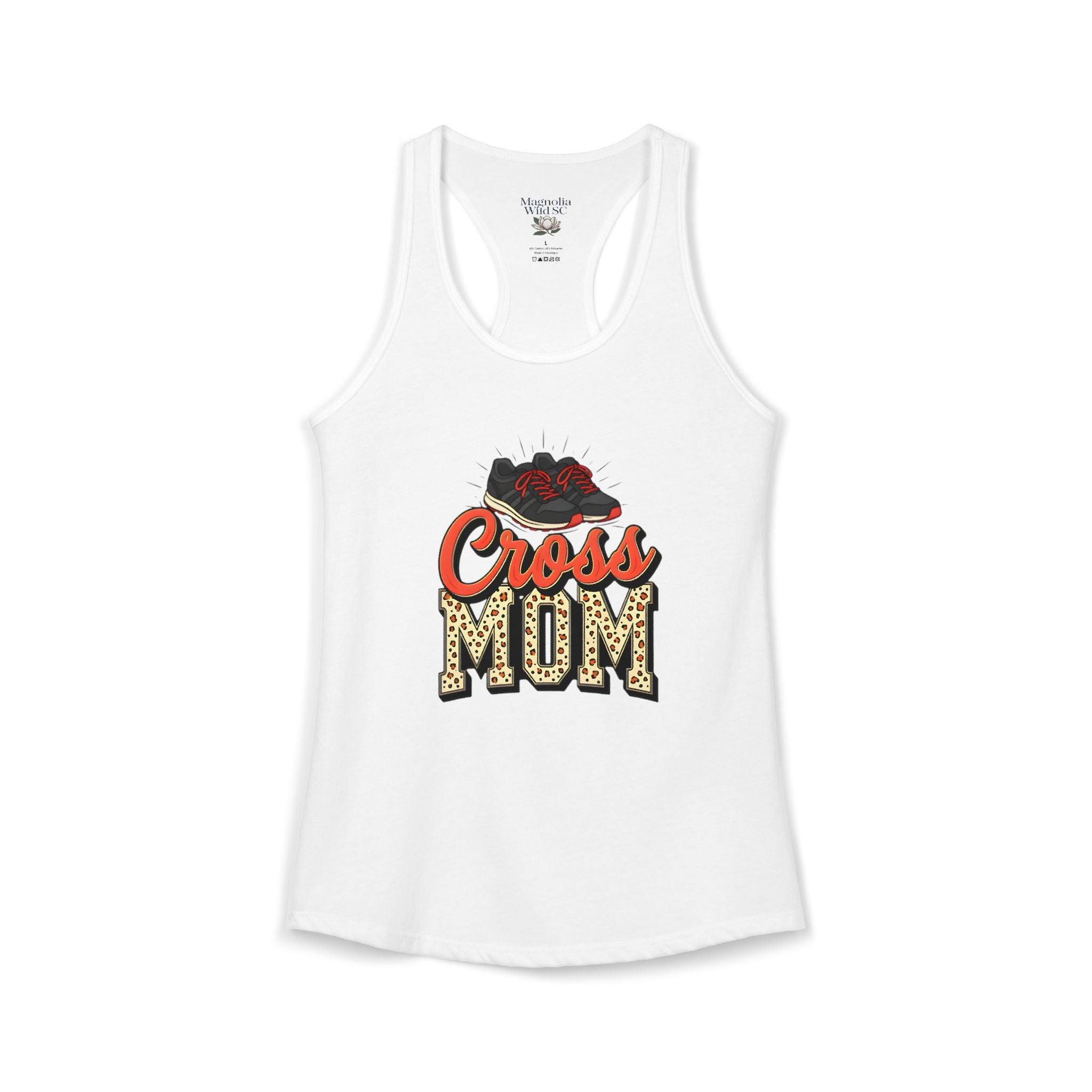 Mom Cross Country Mom Racerback Tank – Personalized Name & Number Option - Magnolia Wild SC