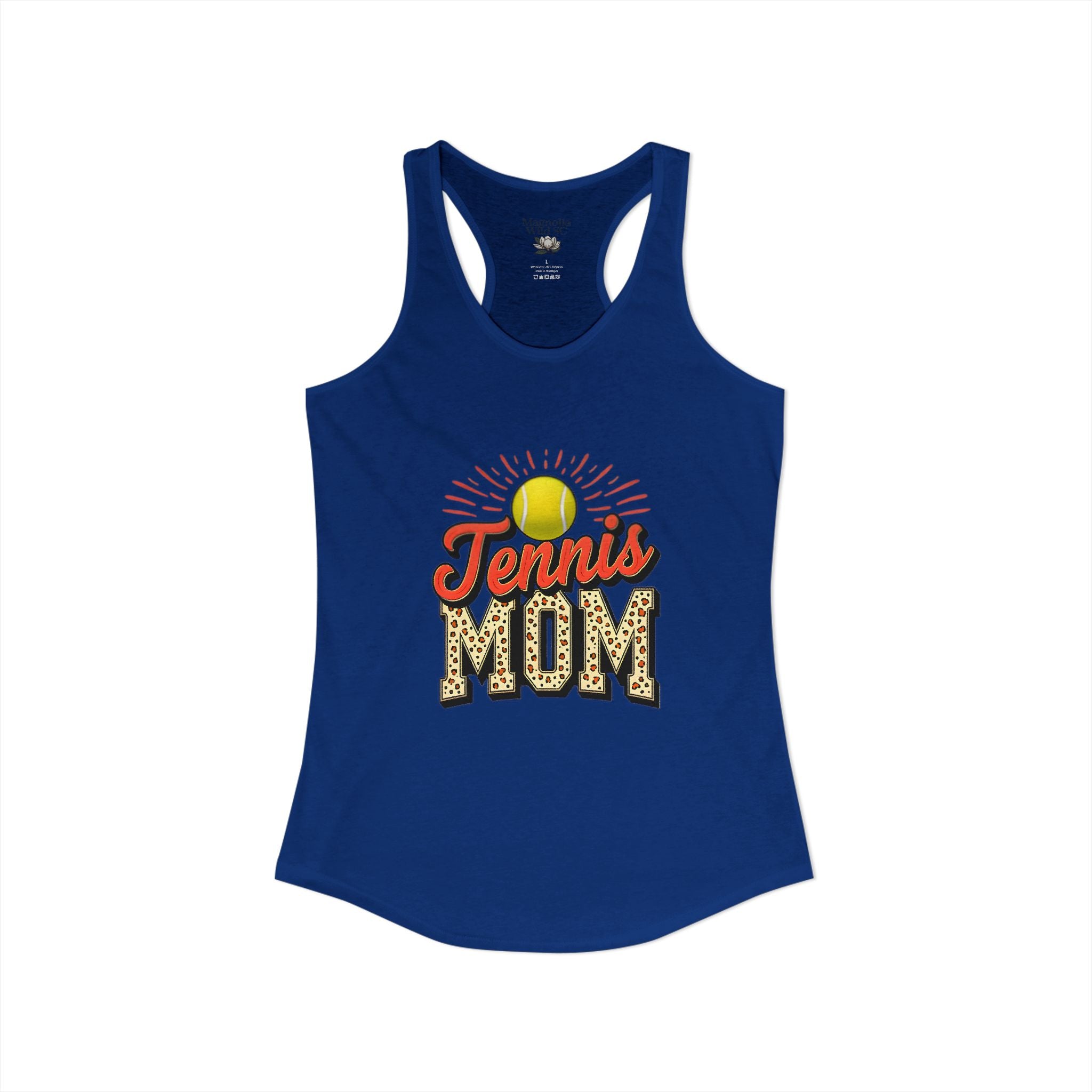 Mom Tennis Mom Racerback Tank – Personalized Name & Number Option | Lightweight Women’s Tennis Tank Top - Magnolia Wild SC