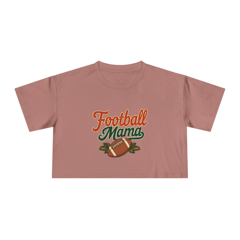 Football Mama Crop Tee | Retro Football Graphic, Mom Sports Top - Magnolia Wild SC