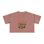 Football Mama Crop Tee | Retro Football Graphic, Mom Sports Top - Magnolia Wild SC