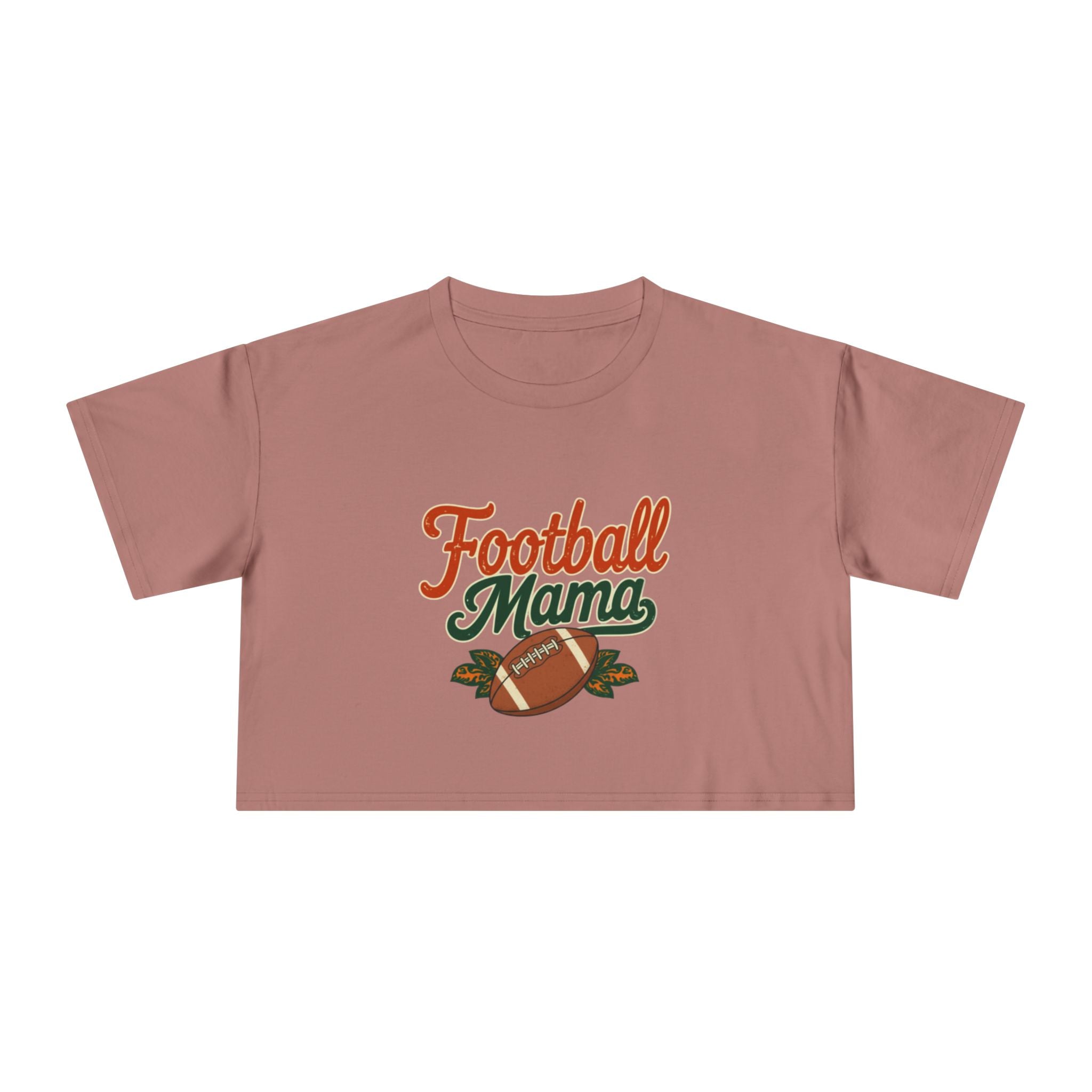 Football Mama Crop Tee | Retro Football Graphic, Mom Sports Top - Magnolia Wild SC