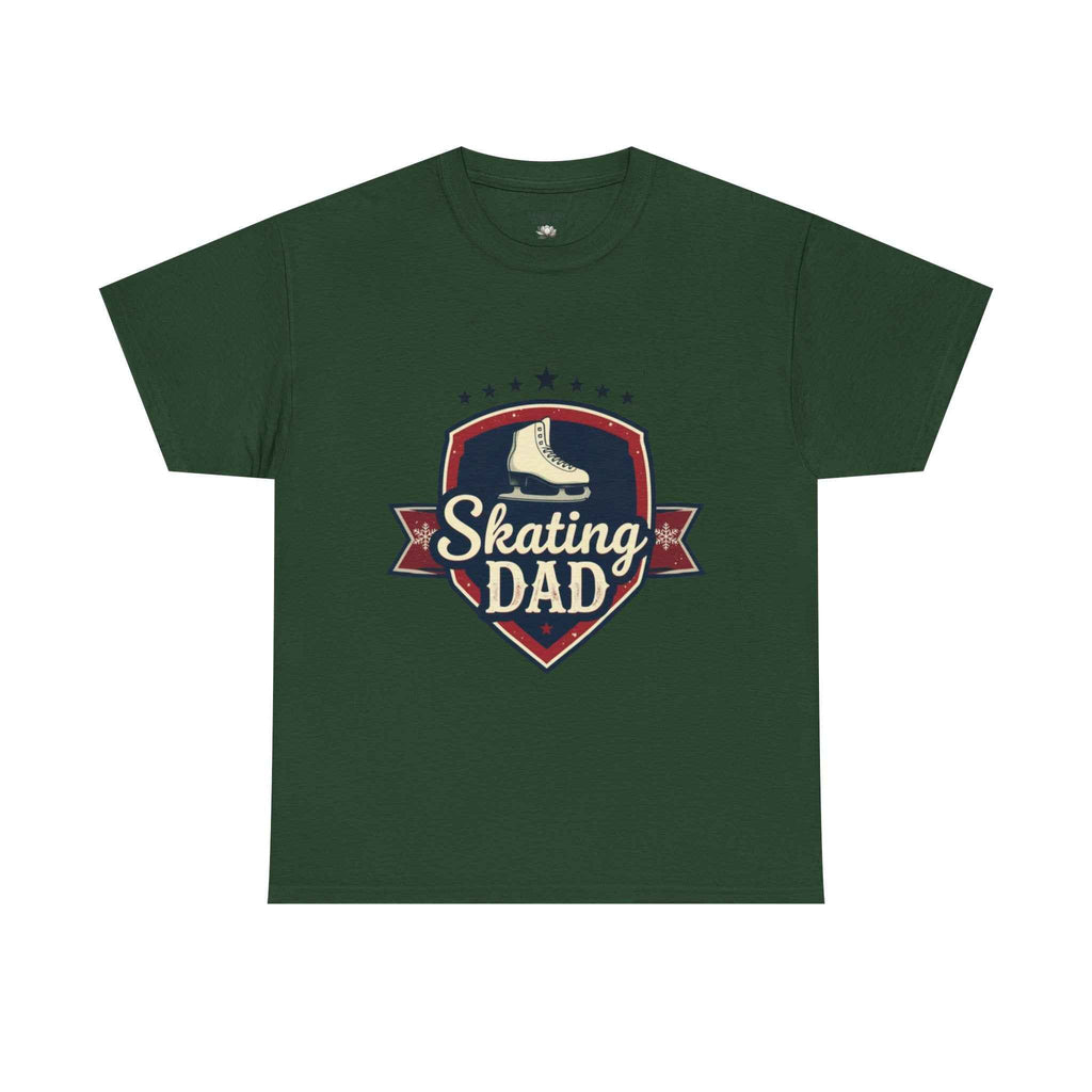 Retro Badge Style: The Vintage Figure Skating Dad Shield Tee