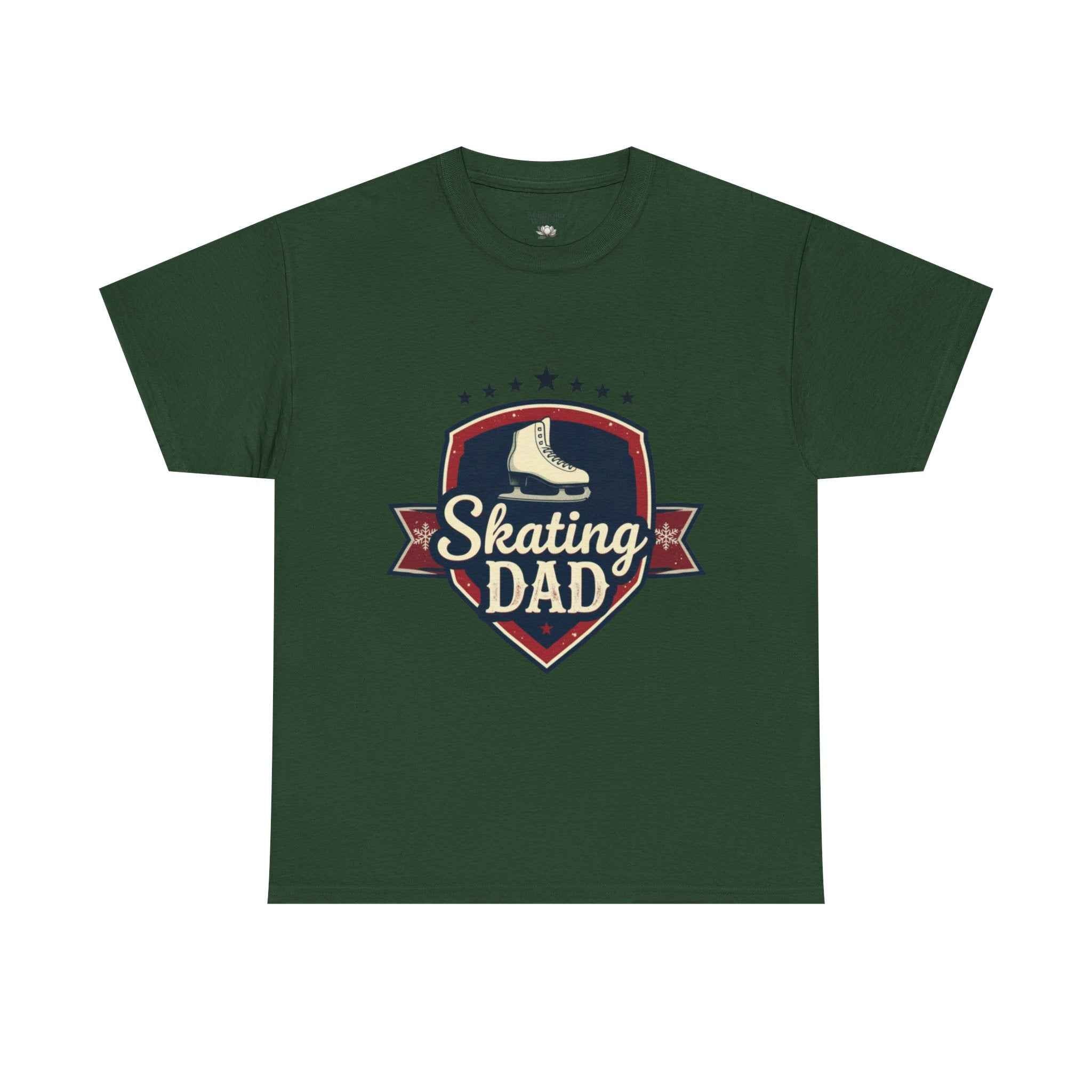 Retro Badge Style: The Vintage Figure Skating Dad Shield Tee