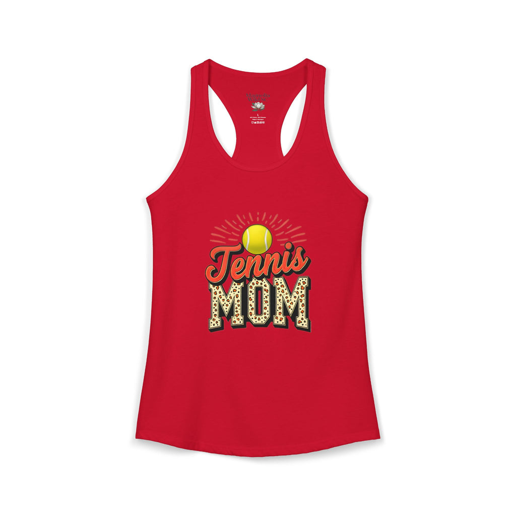 Mom Tennis Mom Racerback Tank – Personalized Name & Number Option | Lightweight Women’s Tennis Tank Top - Magnolia Wild SC