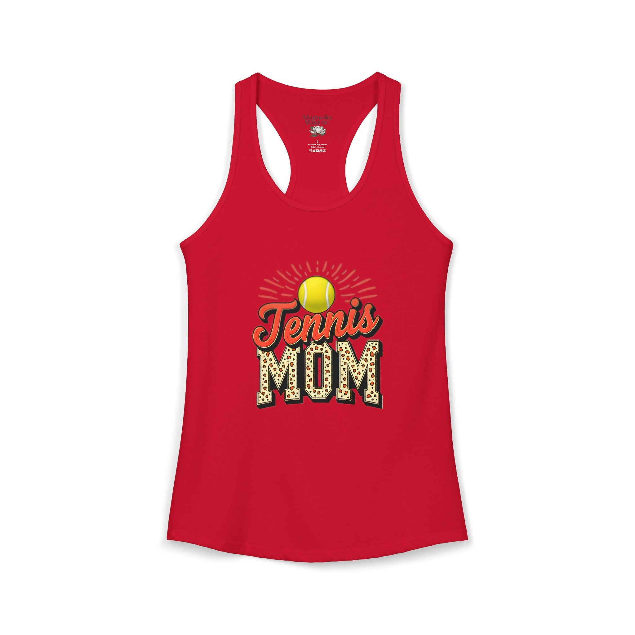 Mom Tennis Mom Racerback Tank – Personalized Name & Number Option | Lightweight Women’s Tennis Tank Top - Magnolia Wild SC