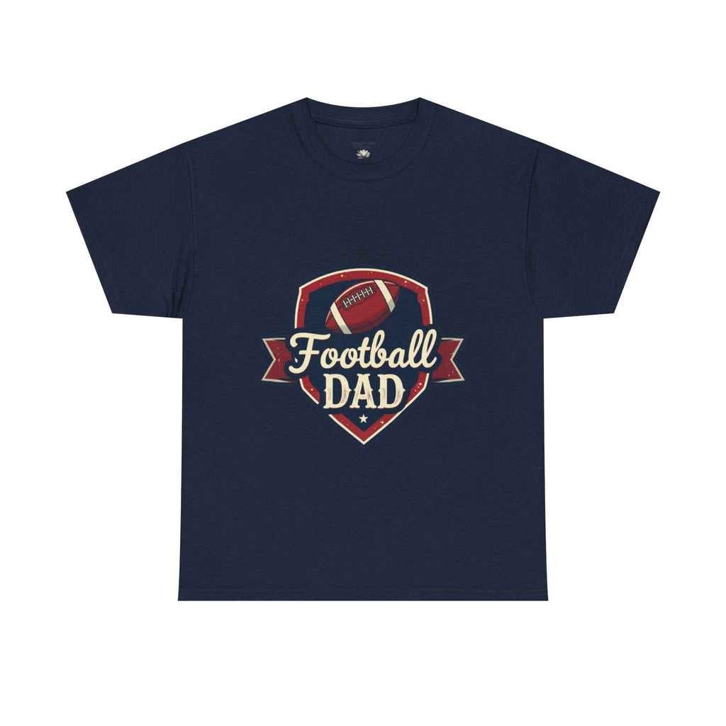 Retro Badge Style: The Vintage Football Dad Shield Tee