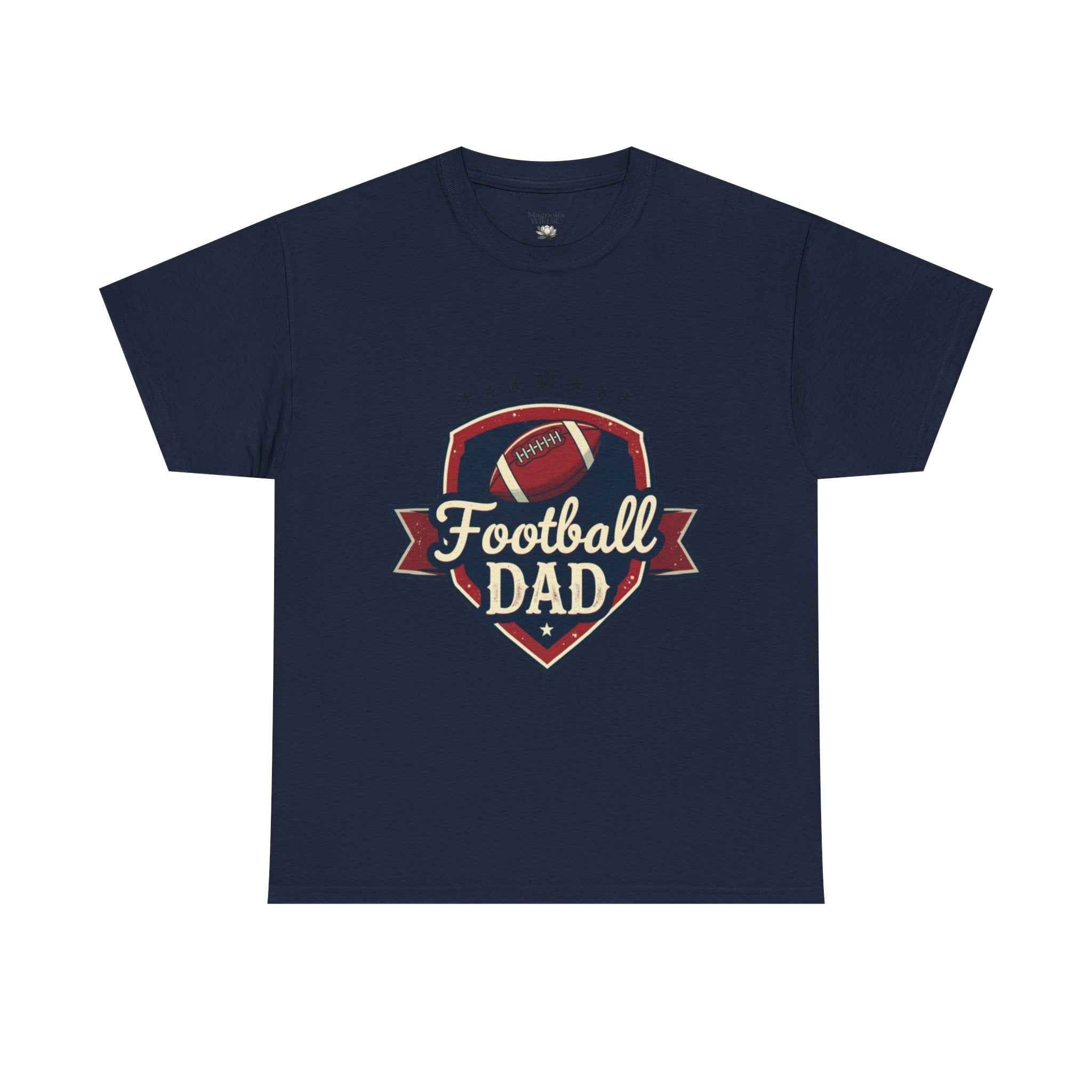 Retro Badge Style: The Vintage Football Dad Shield Tee