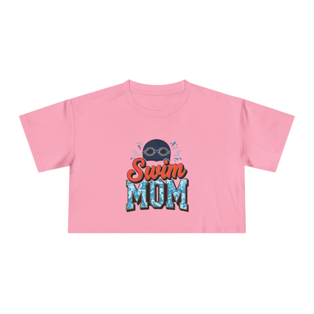 Swim Mom Print Crop Tee - Magnolia Wild SC