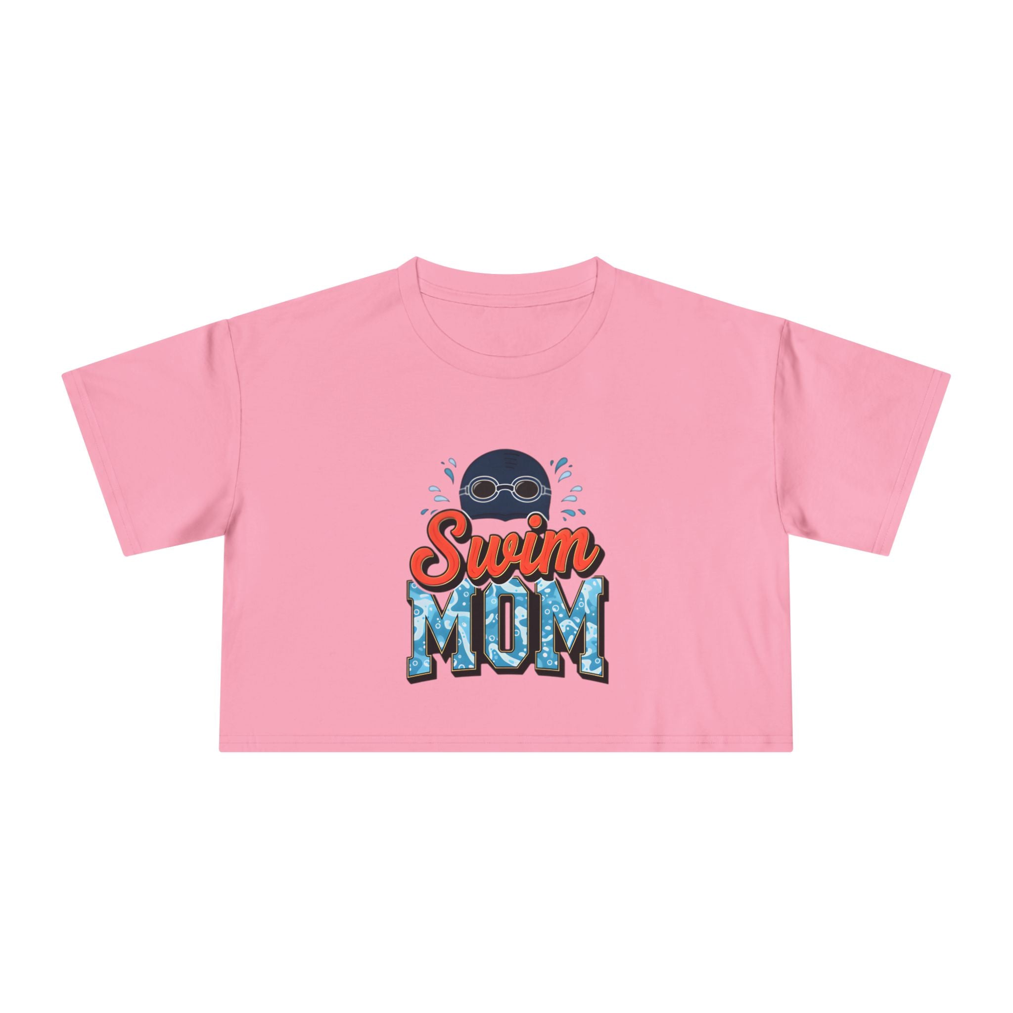 Swim Mom Print Crop Tee - Magnolia Wild SC