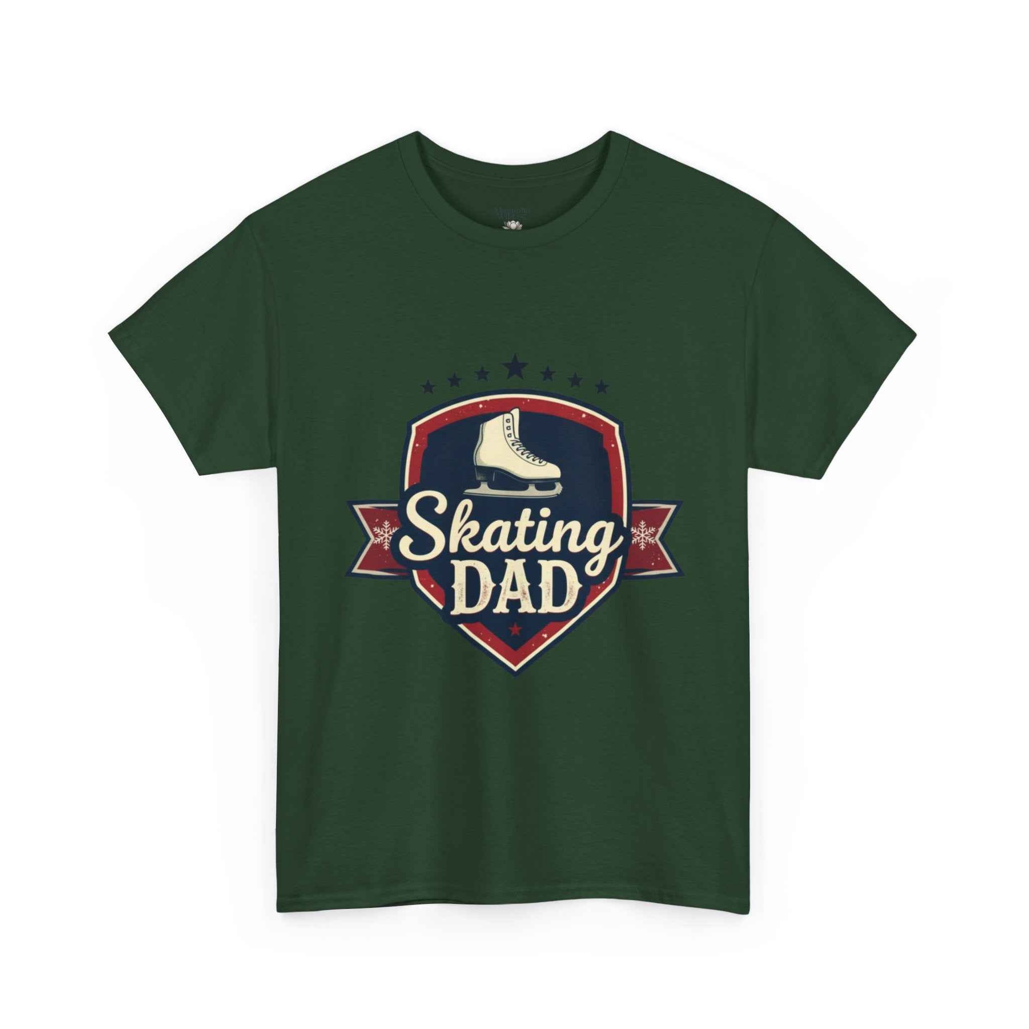 Retro Badge Style: The Vintage Figure Skating Dad Shield Tee