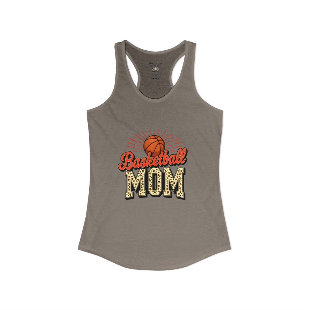 Basketball Mom Racerback Tank – Personalized Name & Number Option | Lightweight Women’s Basketball Tank Top - Magnolia Wild SC