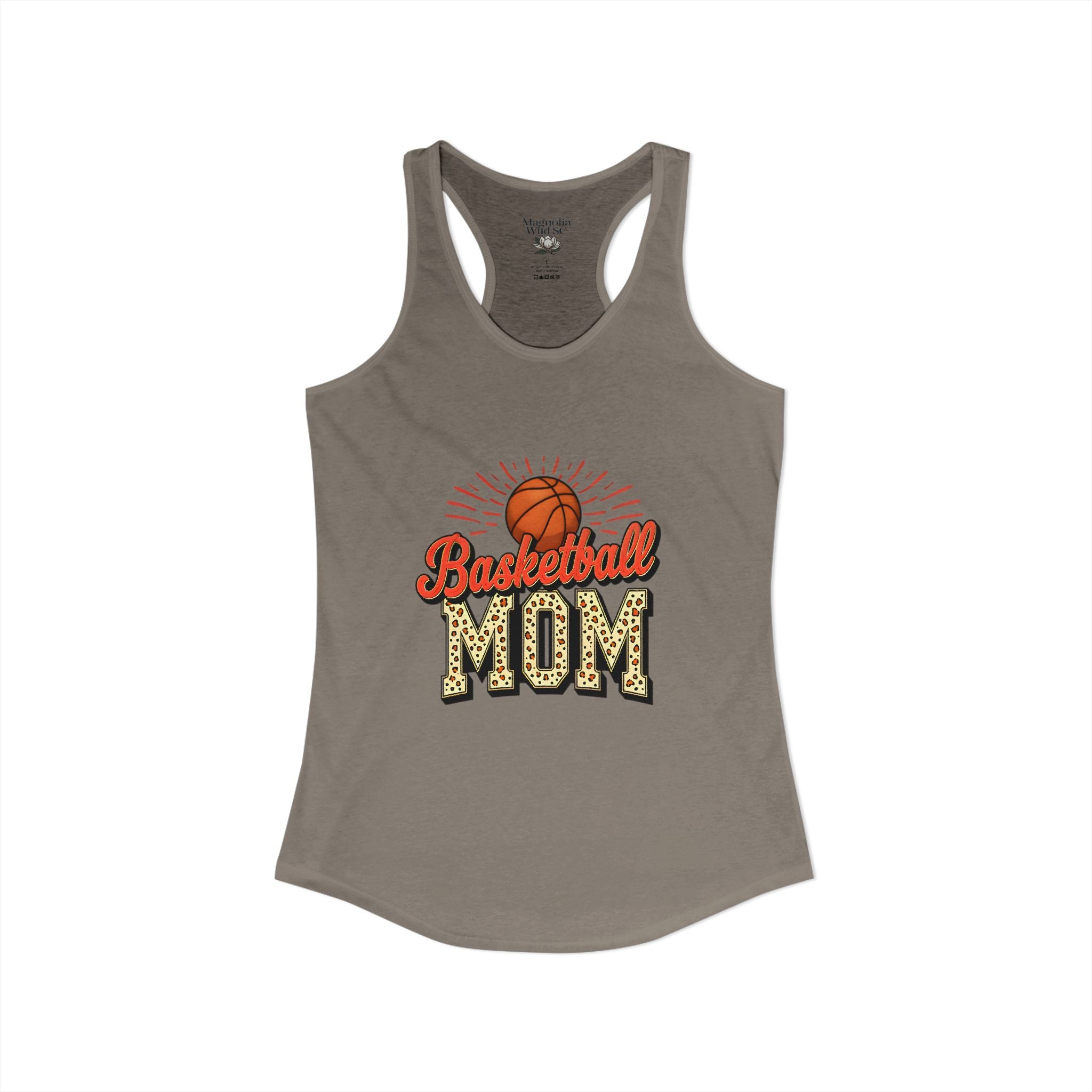 Basketball Mom Racerback Tank – Personalized Name & Number Option | Lightweight Women’s Basketball Tank Top - Magnolia Wild SC