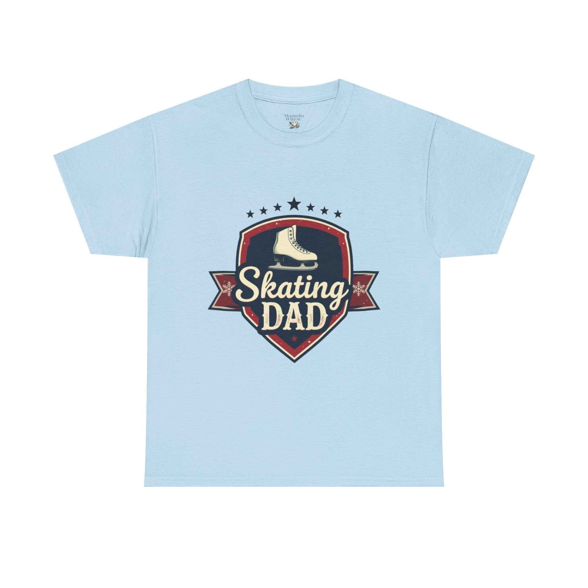Retro Badge Style: The Vintage Figure Skating Dad Shield Tee