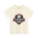 Retro Badge Style: The Vintage Volleyball Dad Shield Tee