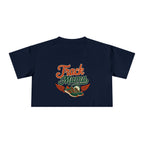 Track Mama Crop Tee | Retro Track and Field Graphic, Mom Sports Top - Magnolia Wild SC