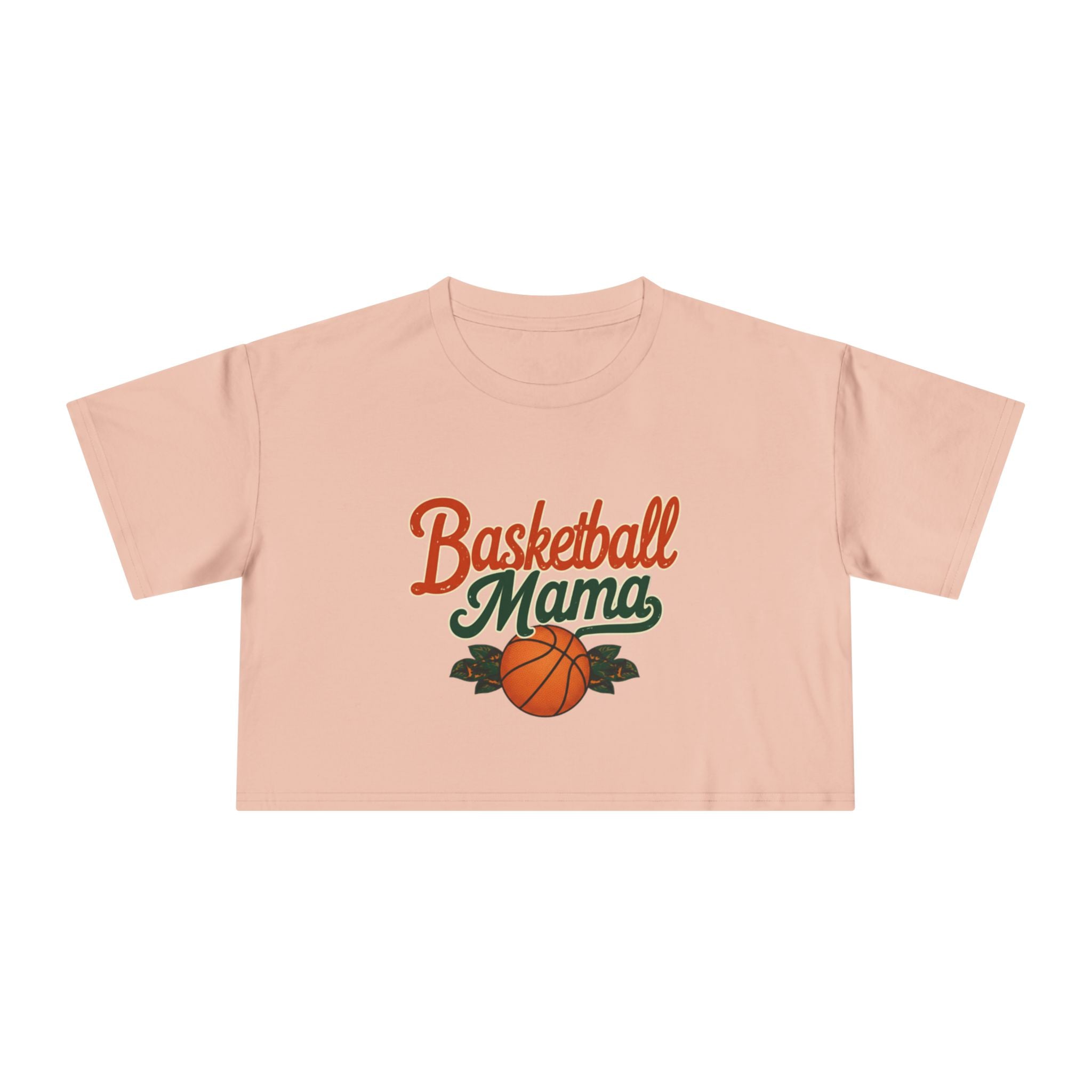 Basketball Mama Crop Tee | Retro Basketball Graphic, Mom Sports Top - Magnolia Wild SC