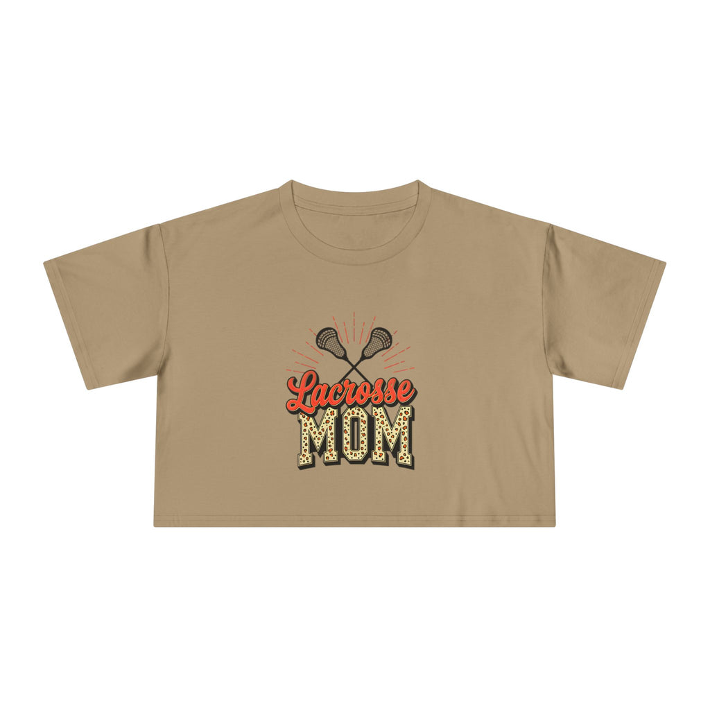 Lacrosse Mom Cheetah Print Women's Crop Tee - Magnolia Wild SC