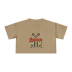 Lacrosse Mom Cheetah Print Women's Crop Tee - Magnolia Wild SC