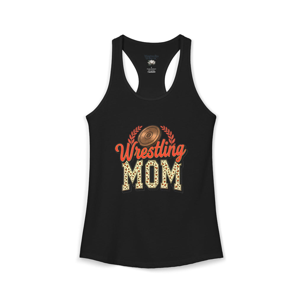 Wrestling Mom Racerback Tank – Personalized Name & Number Option | Lightweight Women’s Wrestling Tank Top - Magnolia Wild SC