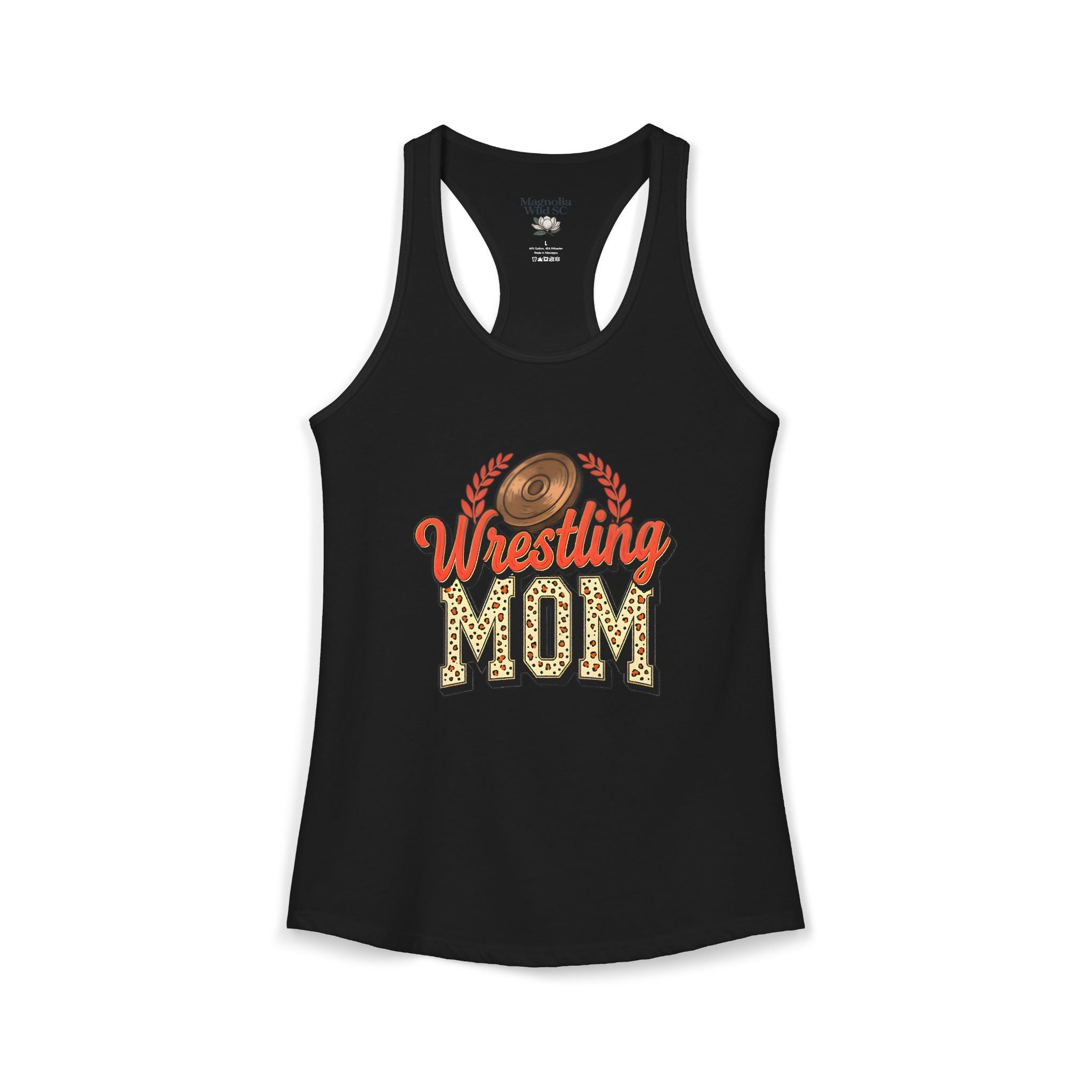 Wrestling Mom Racerback Tank – Personalized Name & Number Option | Lightweight Women’s Wrestling Tank Top - Magnolia Wild SC