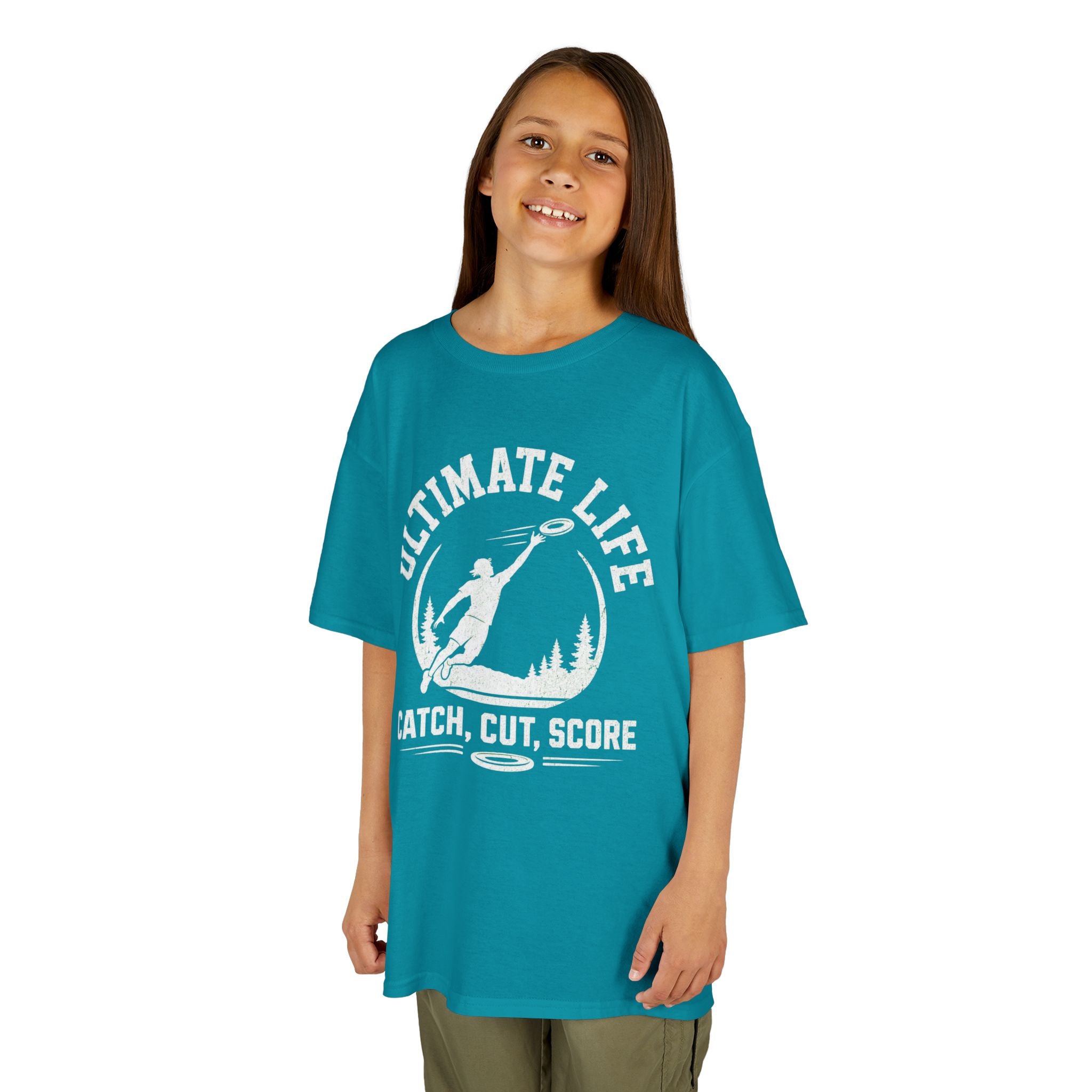 Ultimate Life Kids Tee — “Catch, Cut, Score” Ultimate Frisbee Youth Shirt - Magnolia Wild SC