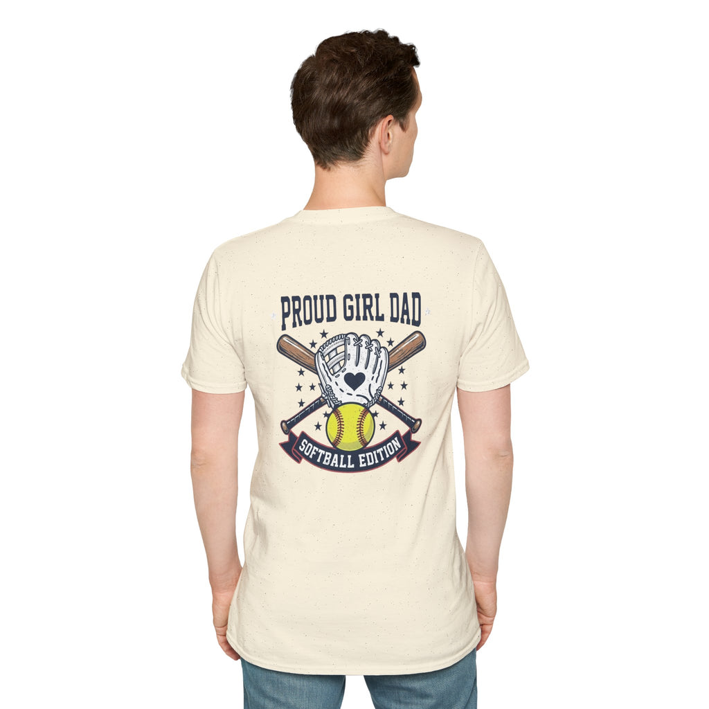 Proud Girl Dad Softball T-Shirt — Proud Dad of a Softball Player - Magnolia Wild SC