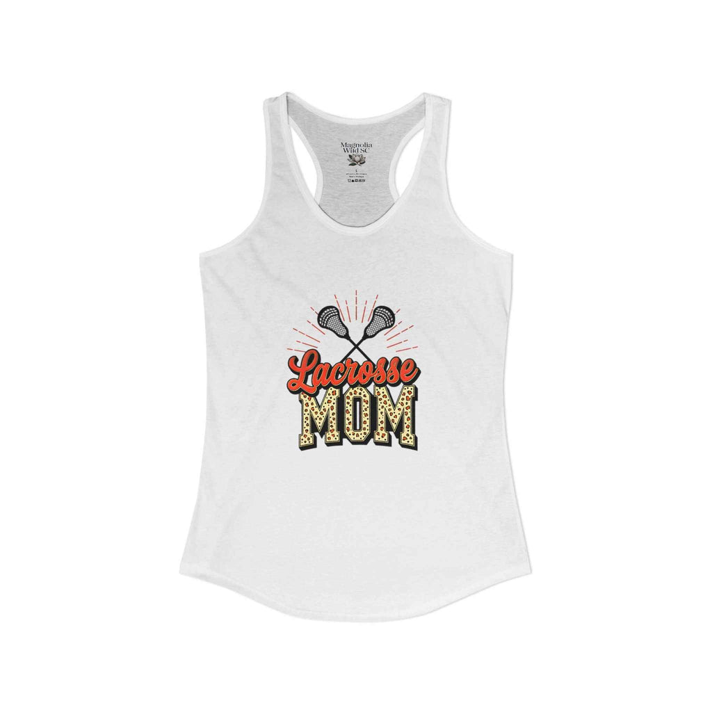 Lacrosse Mom Racerback Tank – Personalized Name & Number Option