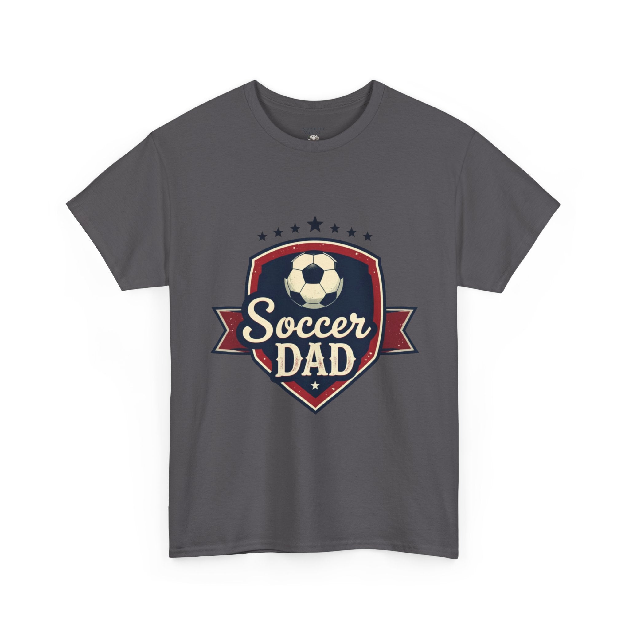 Retro Badge Style: The Vintage Soccer Dad Shield Tee - Magnolia Wild SC