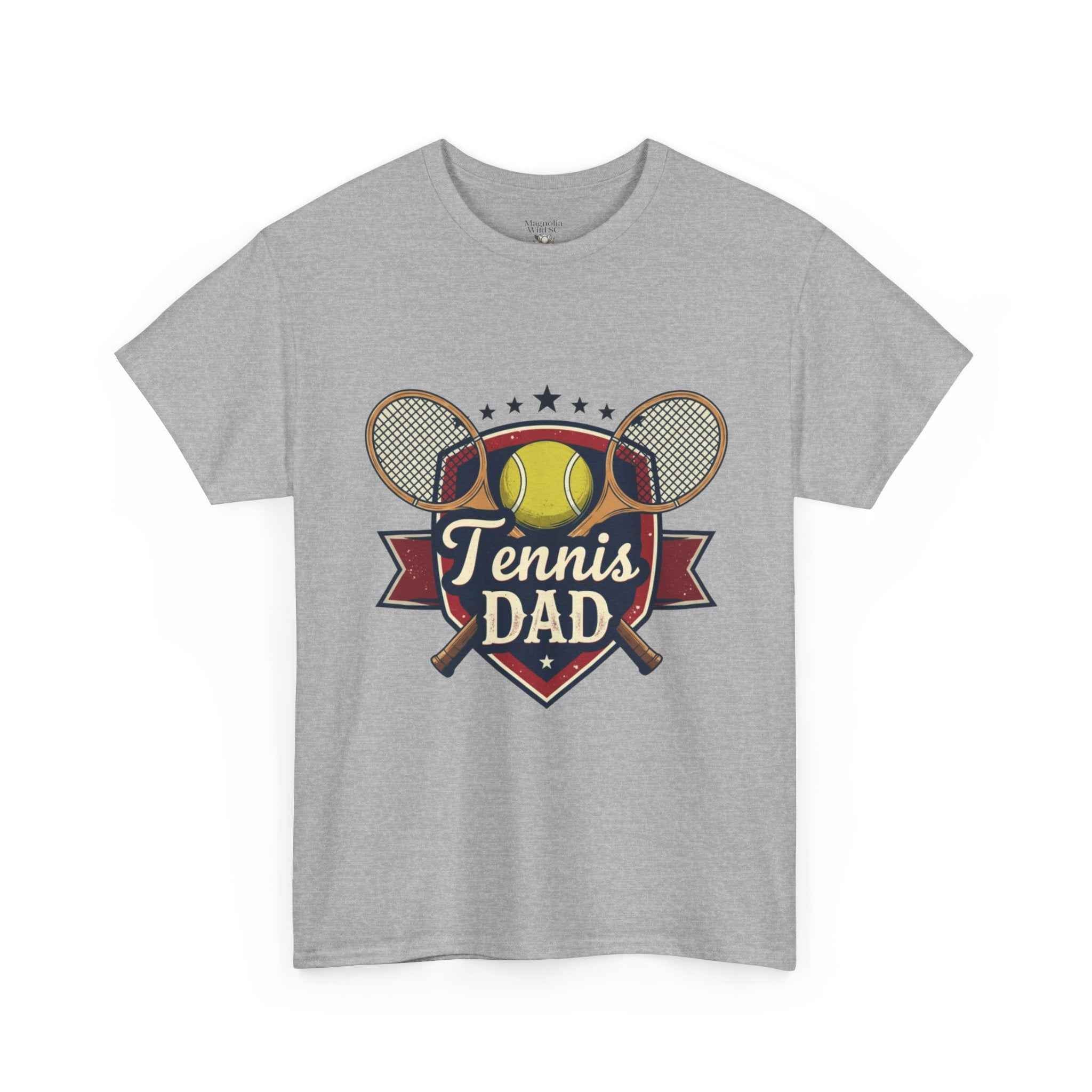 Retro Badge Style: The Vintage Tennis Dad Shield Tee
