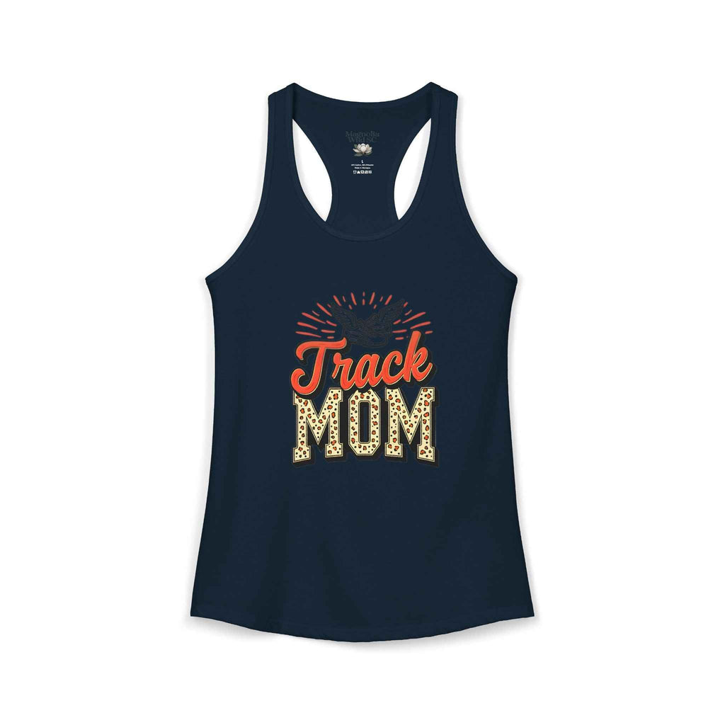 Track Mom Racerback Tank – Personalized Name & Number Option