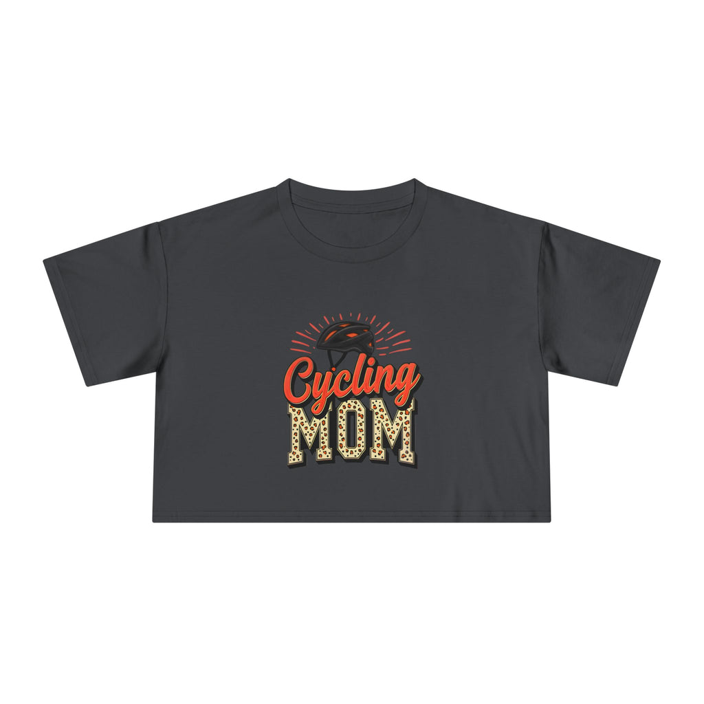 Cycling Mom Cheetah Print Crop Tee - Magnolia Wild SC